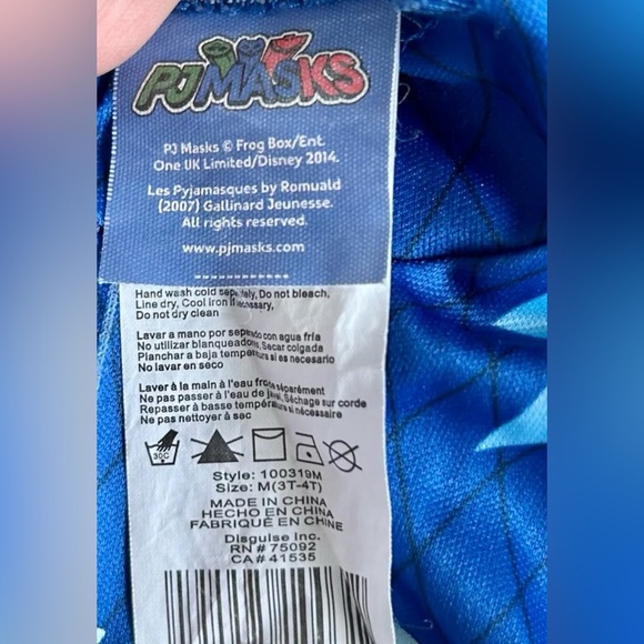 Costume disney pj masks catboy size 3/4T Halloween with mask - Picture 6 of 8